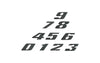 Racing Number Stickers black small (10cm)