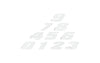 Racing Number Stickers white small