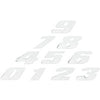 Racing Number Stickers white small