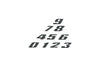 Racing Number Stickers black medium