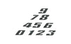 Racing Number Stickers black medium