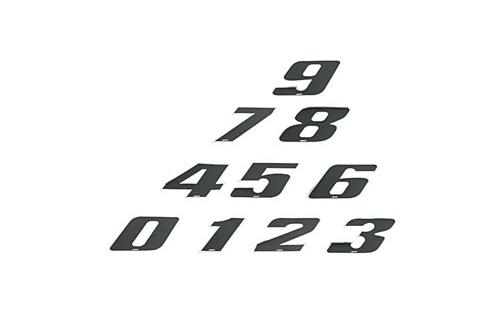 Racing Number Stickers black medium