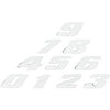 Racing Number Stickers white medium
