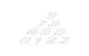 Racing Number Stickers white medium