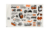 Sticker Set Stage6 A4 orange