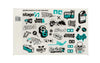 Sticker Set Stage6 A4 turquoise