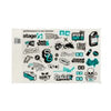 Sticker Set Stage6 A4 turquoise