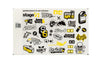 Sticker Set Stage6 A4 yellow