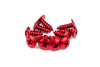Fairing screws aluminum M4x12 red (x 10)