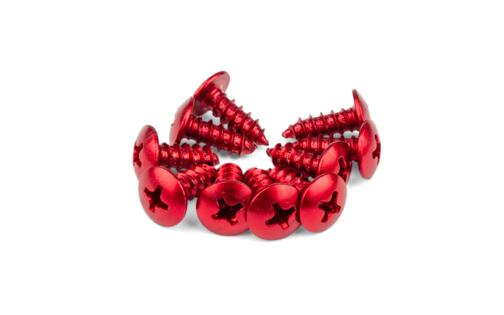 Fairing screws aluminum M4x12 red (x 10)