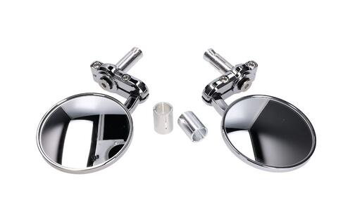 Mirror Set for handlebar ends chrome round