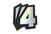 Sticker number 4 hologram Doppler 10x7,5cm (x3)