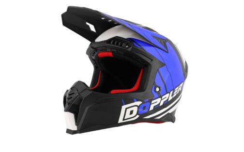 Motocross Helmet Doppler Black / White / Blue