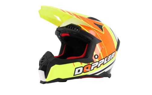 Motocross Helmet Doppler Black / White / Yellow / Orange