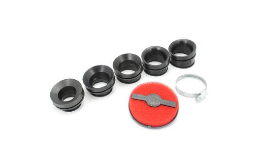 Air Filter extra flat 28 - 43mm black / red
