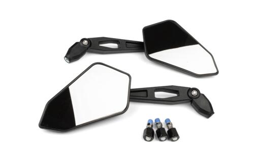 Mirror Set STR8 right + left road-legal black