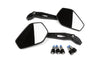 Mirror Set STR8 Street II M8/M10 adapter black