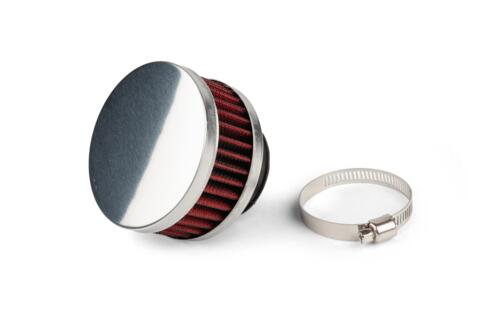 Air Filter STR8 type KN 74mm 28/35mm PHVA/PHBN chrome / red