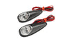 Indicators glue-on drop-shaped carbon / clear lens