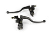 Brake Lever Set w/ mirror mount and brake light switch black