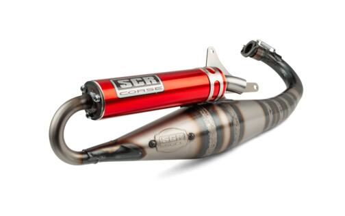 Exhaust SCR Corse Handmade 70 Piaggio red