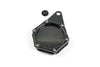 Tax Disc Holder round aluminium carbon