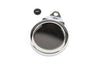 Tax Disc Holder round aluminium chrome