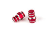 Valve Caps Hexagon red
