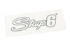 Sticker Stage6 logo 20x6cm silver
