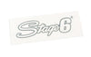 Sticker Stage6 logo 20x6cm silver