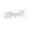 Sticker Stage6 logo 20x6cm silver