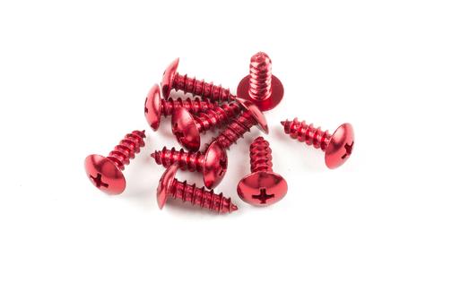 Fairing Screws M5x12 aluminium red (x 10)
